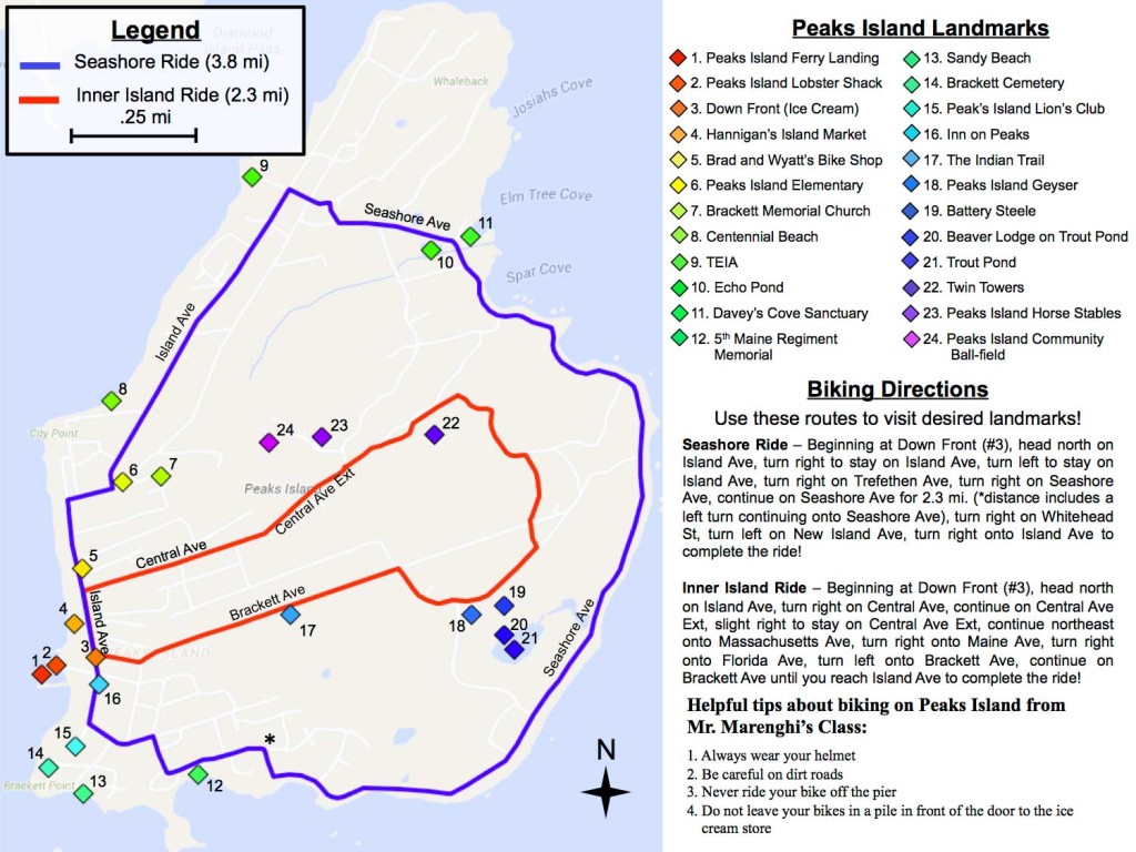 Peaks Island Bike Map