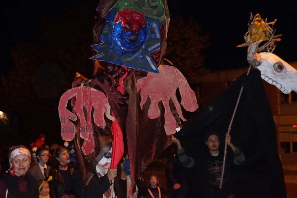 Halloween parade puppets