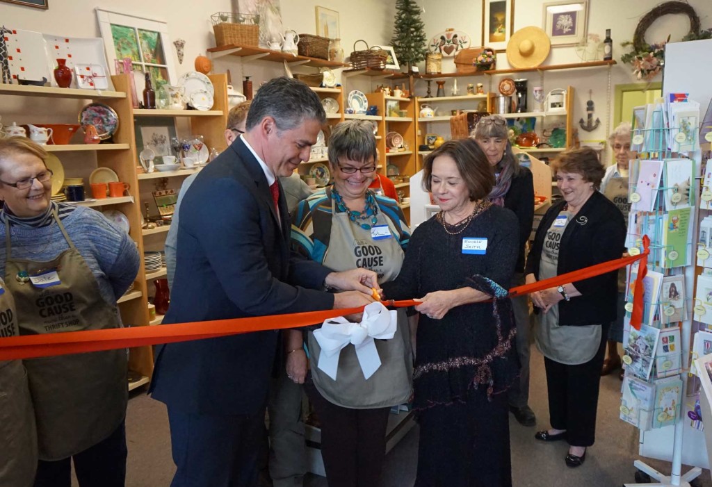 West End News: Portland Thrift Shop: Mayor Strimling Cuts Ribbon at Good Cause Thrift