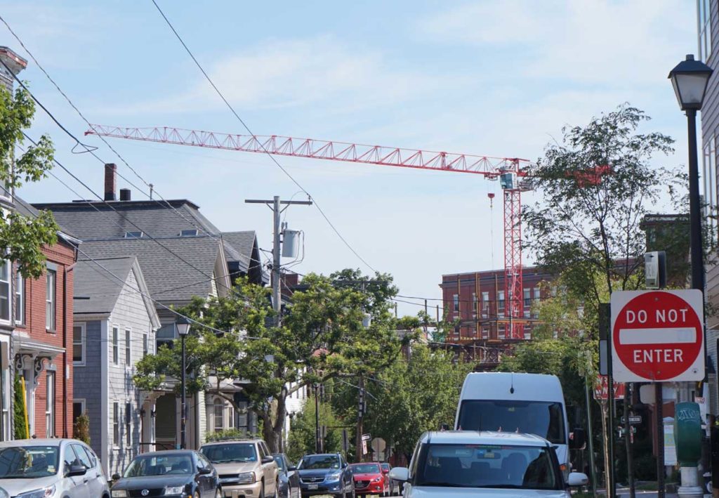 West End News - Gentrifying Portland - Construction crane