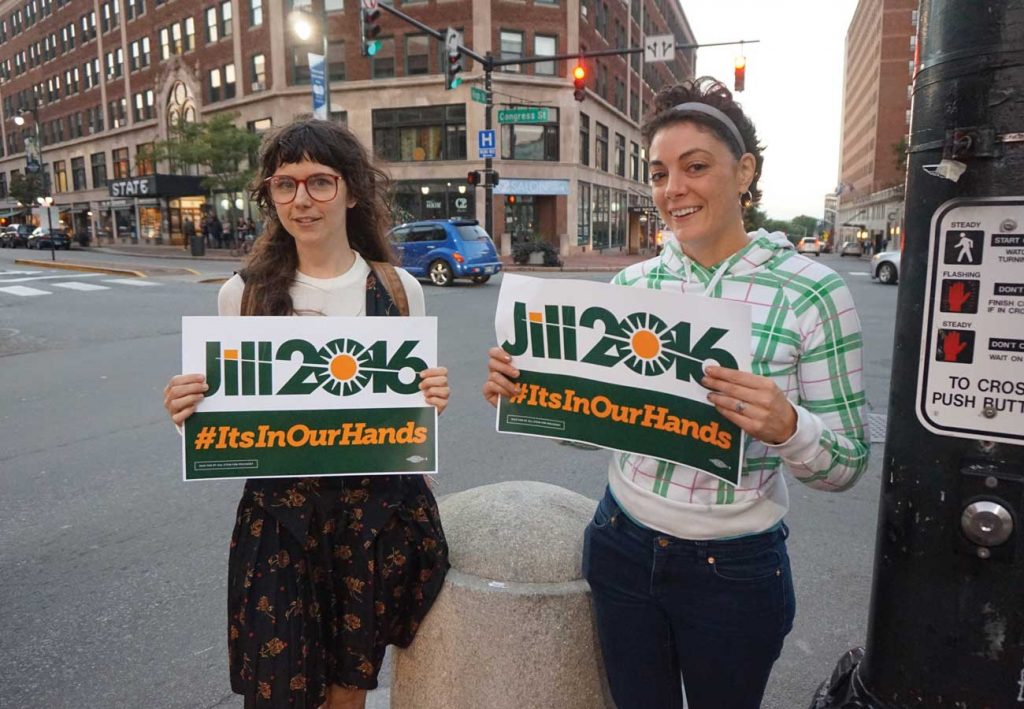 West End News - Jill Stein supporters at Congress Square