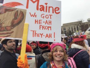 West End News - Maine to DC - Nancy at the Women's March