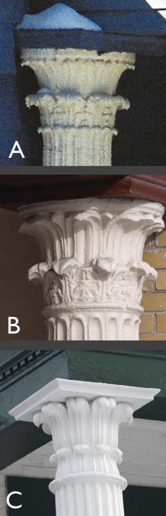 West End News - Architectural Secrets of the Columned Porch - Examples of Tower of the Wind Columns around Portland, ME