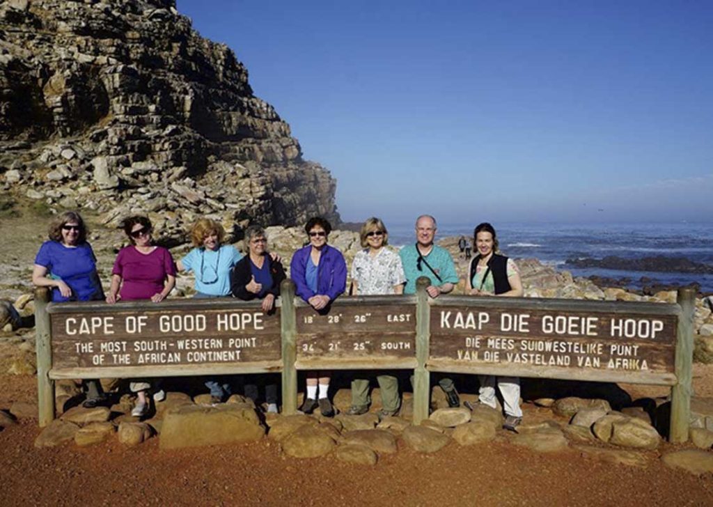 West End News - Bucket Lists - Group shot at Cape of Good Hope, South Africa