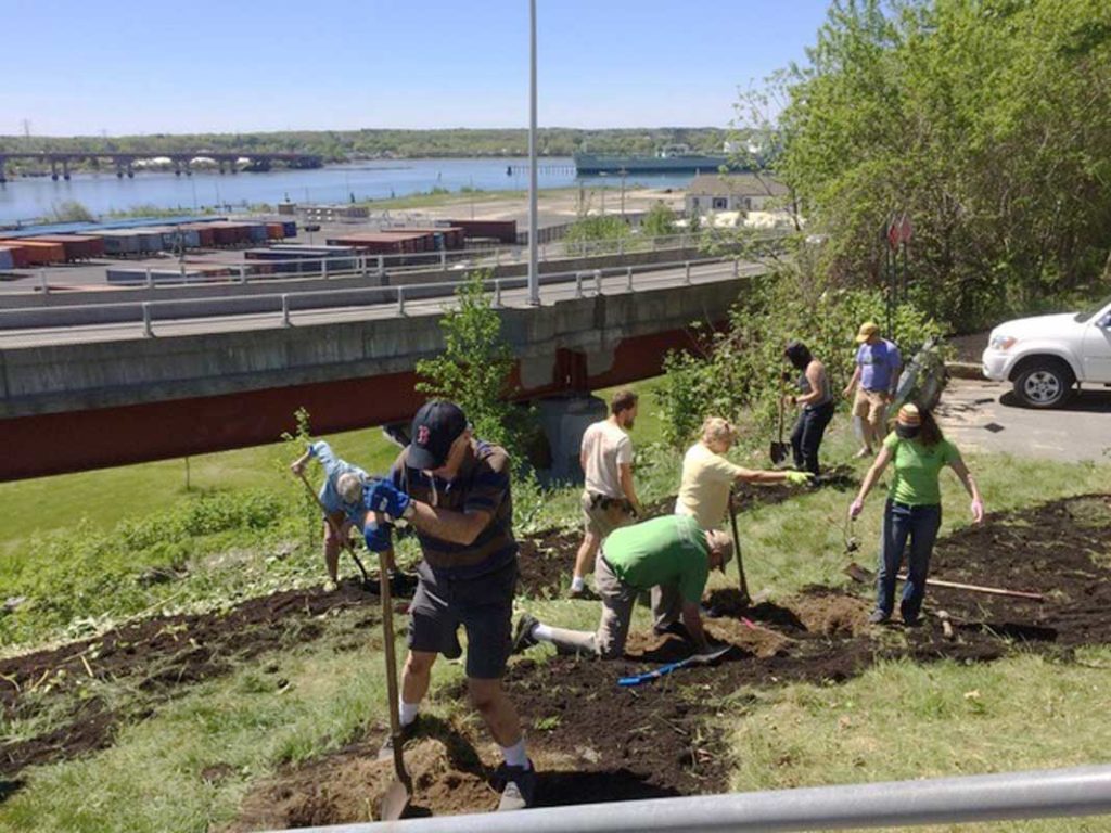West End News - Bright Idea - Resilience - Harbor View Park planting day May 2017