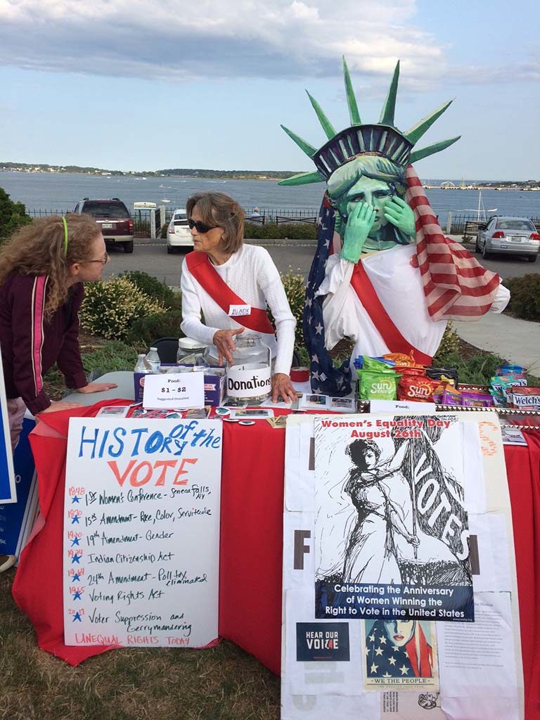 West End News - Maine Women March Forth - Booth at the Equality March in August