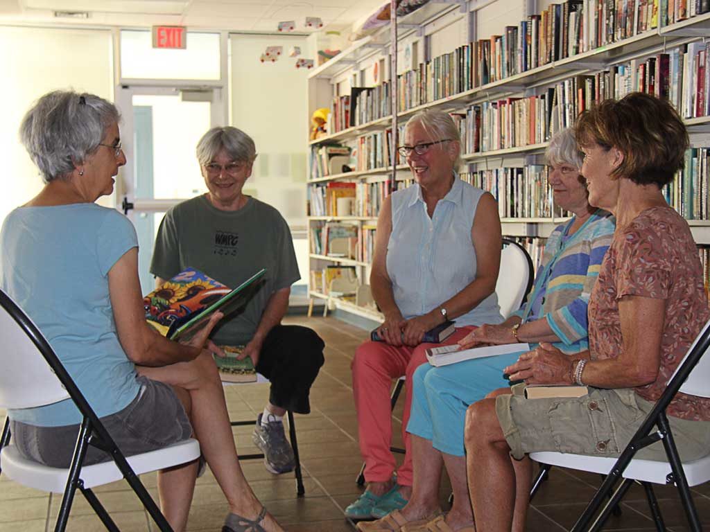 West End News - Reiche Community Room - Book Nook gathering
