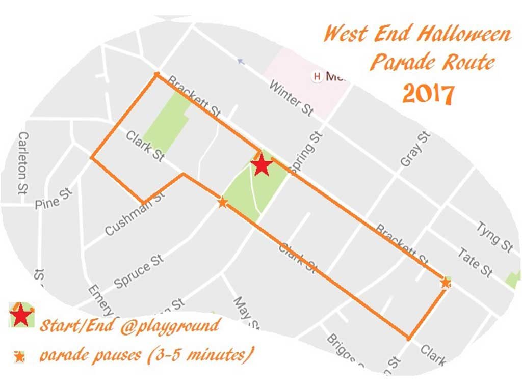 West End News - West End Halloween Parade Route 2017