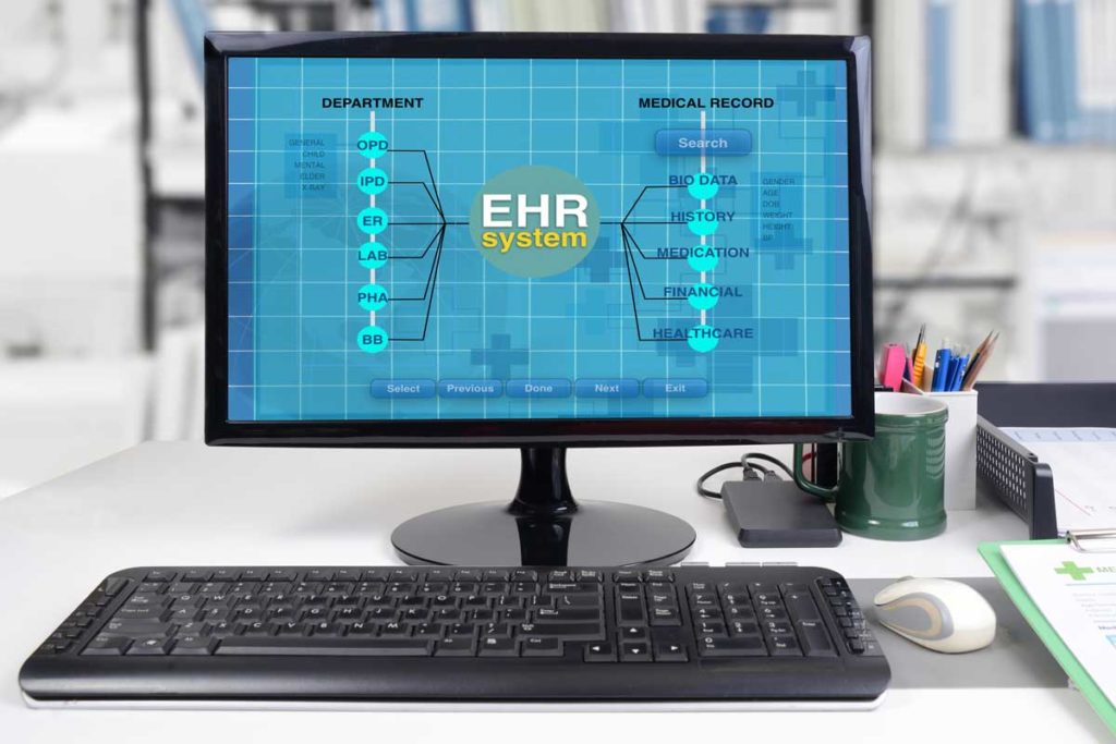 West End News - EHR - EMR / Electronic medical records - stock photo