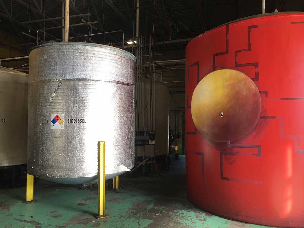 West End News - Maine Standard Biofuel tanks painted by USM