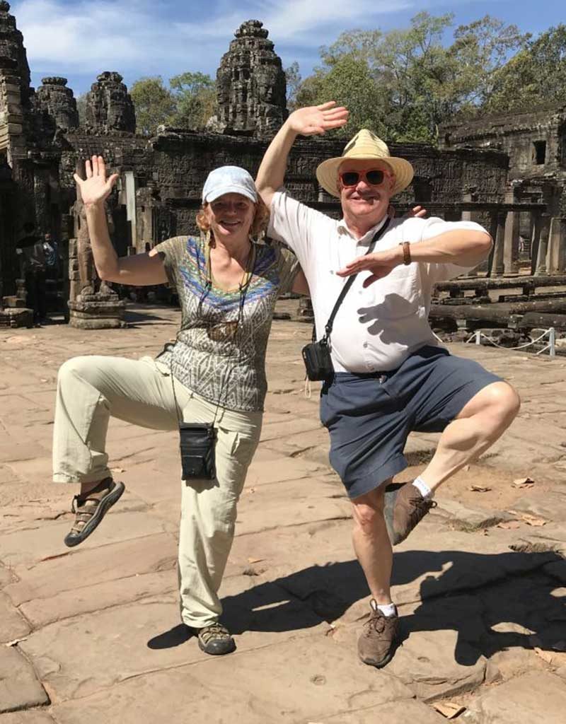West End News - Nancy Dorrans and Bruce Howell from Duluth at Angor Wat