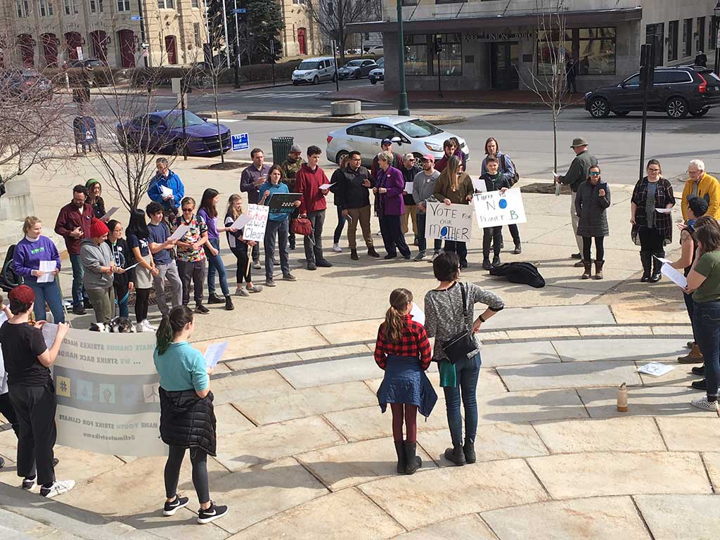 West End News - Youth rally at City Hall to urge climate voters