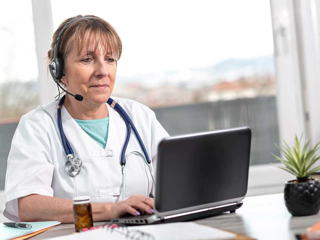 West End News - Portrait of female doctor during telehealth medical consultation. -Photo by thodonal / Adobe Stock