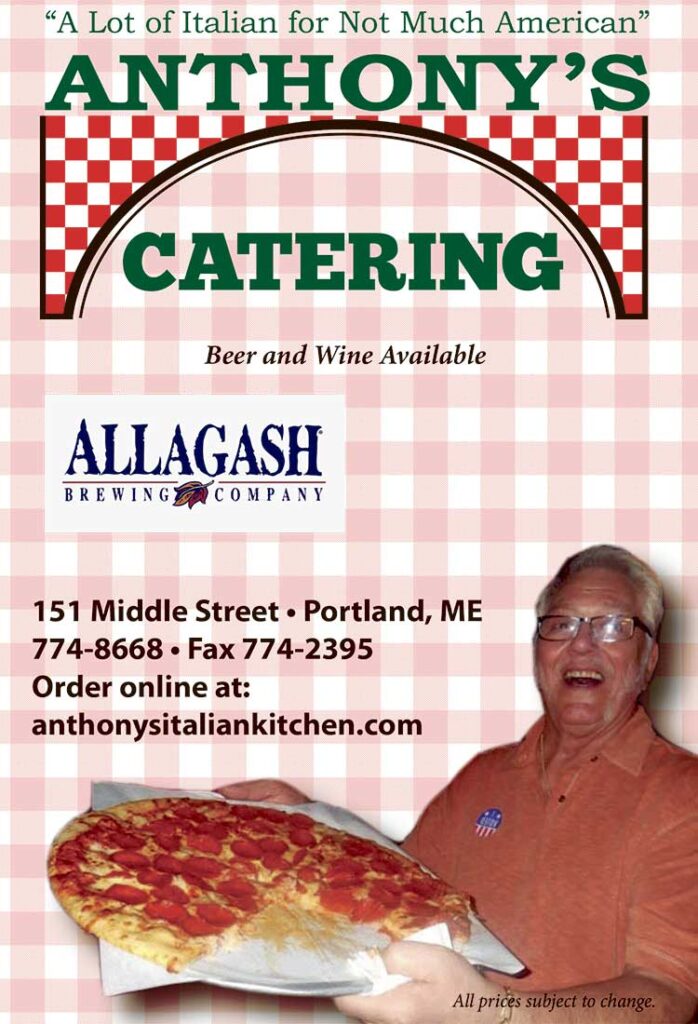 Anthony's Italian Kitchen Catering Menu Page 1