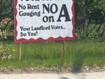 Rent Control Question A - Vote No on A sign