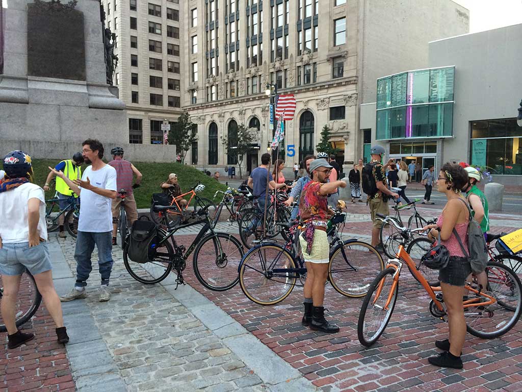 Bicycle community gathers in Monument Square -WEN file photo