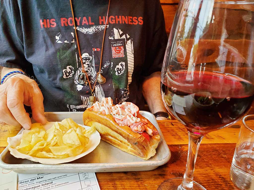 Layne's Wine Gig - Maine Oyster Company's Lobster dog