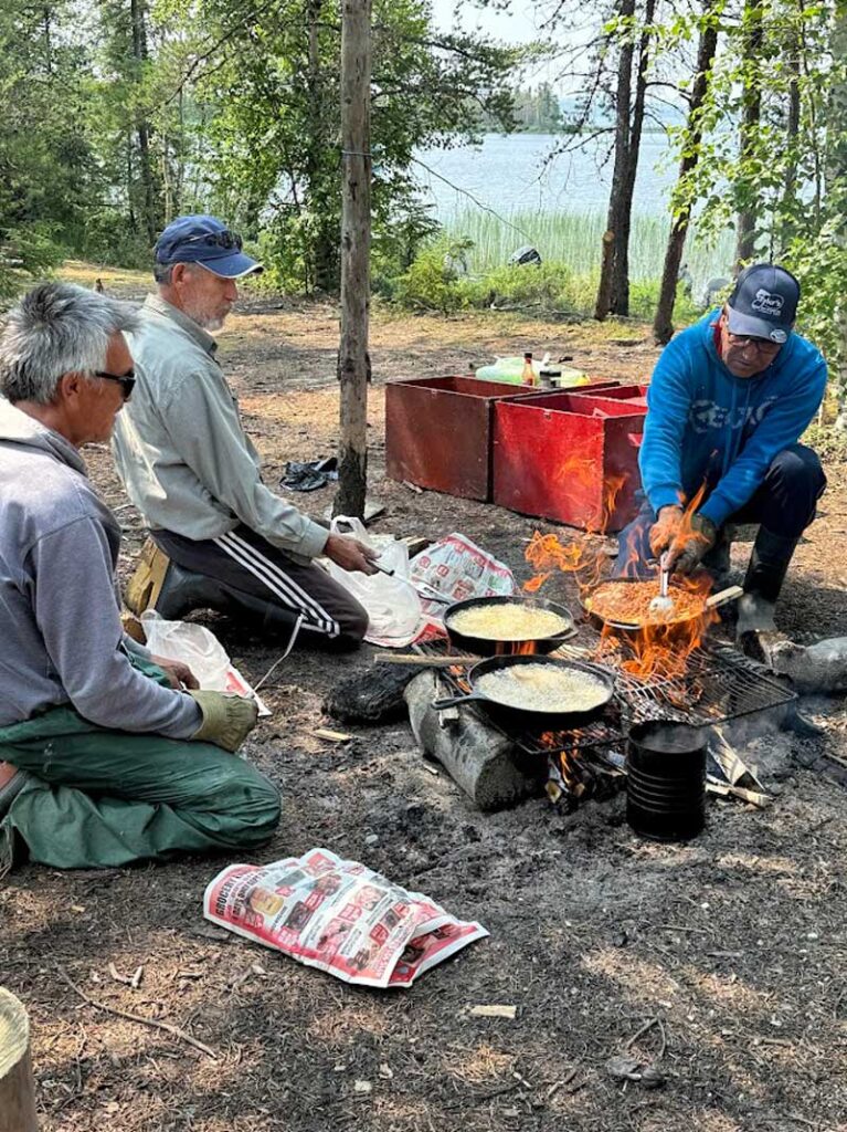 Shore lunch with Lloyd Lake Lodge