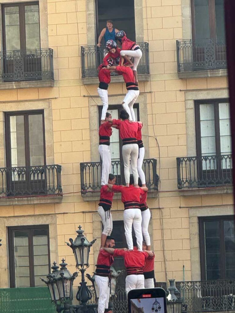 Castells, the human tower, a tradition in Catalonia