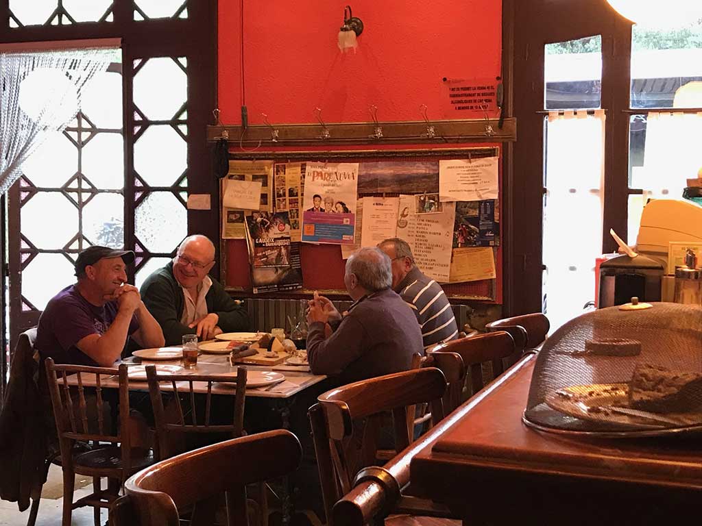 Locals at Casa Leonardo in Senterada, Catalonia