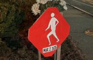 Advocates erect memorial signs to mark pedestrian deaths