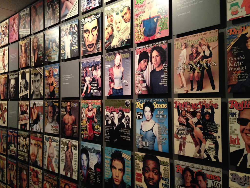 Wall of Rolling Stones covers