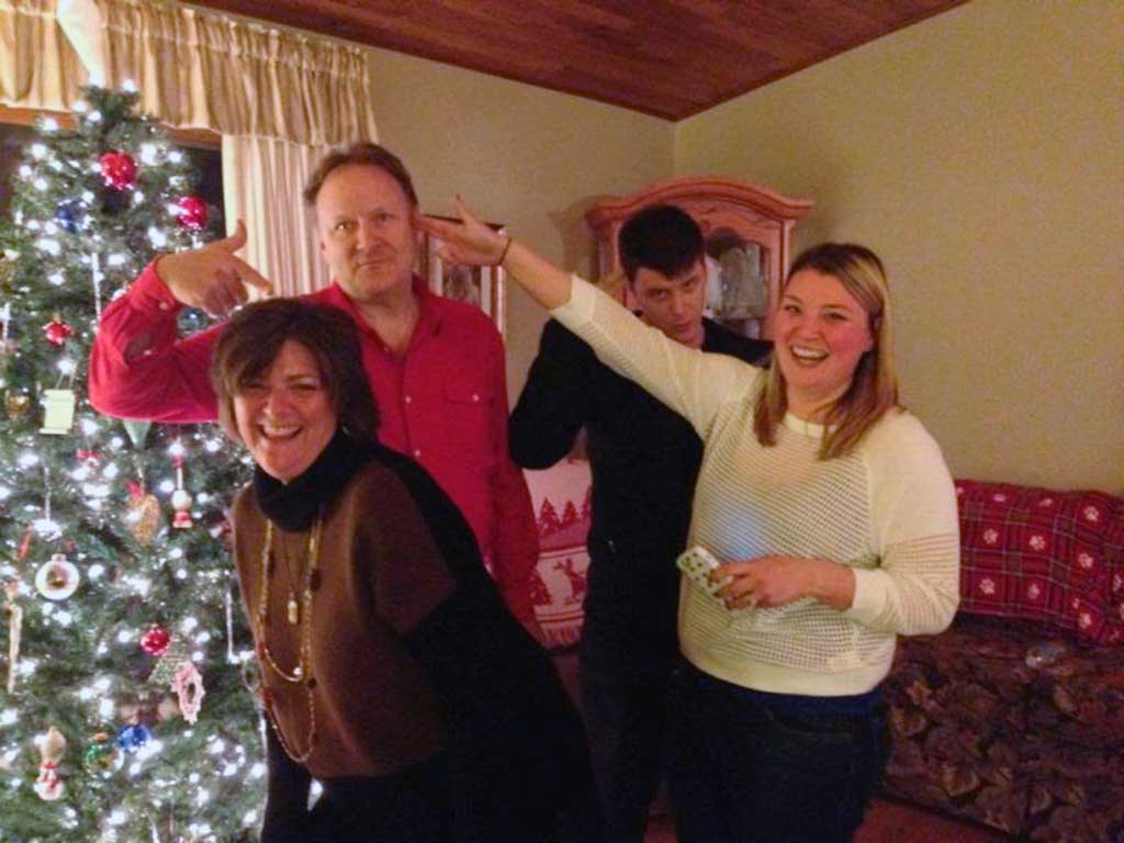 Hartzel family photo - Nancy's cousins have a sardonic take on holiday stress