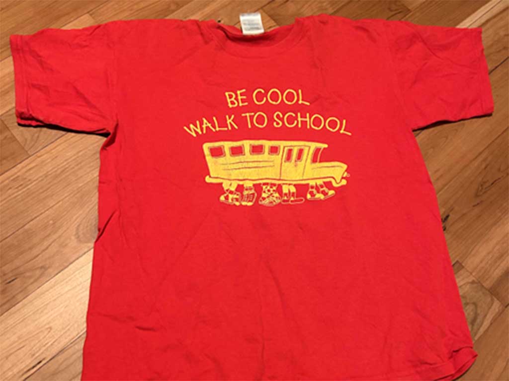 West End News - Be Cool Walk to School tshirt