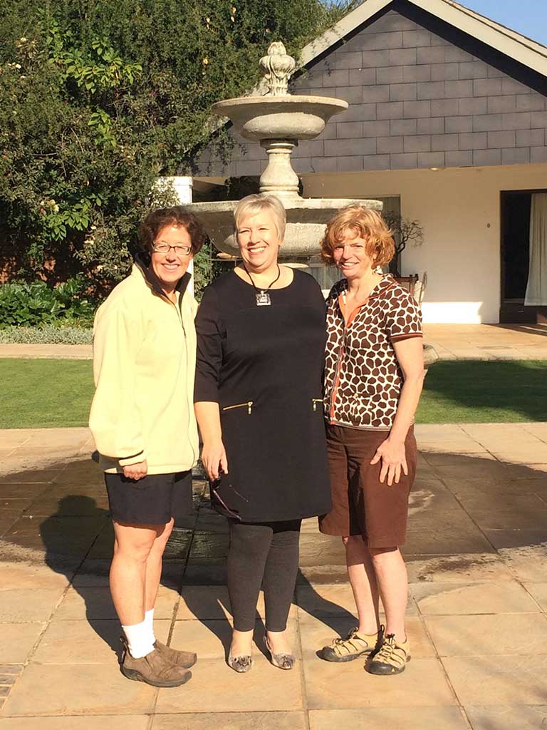 Nancy with friends in Johannesburg, 2016