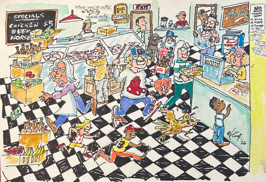 West End News - Goodbye Fresh Approach illustration by Ed King