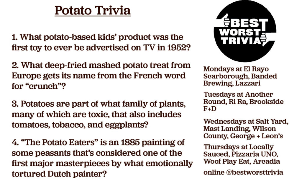 Best Worst Trivia - Potato Trivia