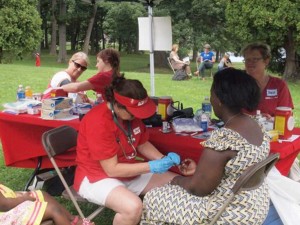 A free health clinic in Deering Oaks Park for the uninsured and underinsured -WEN file photo (Courtesy SMWC, 2016)