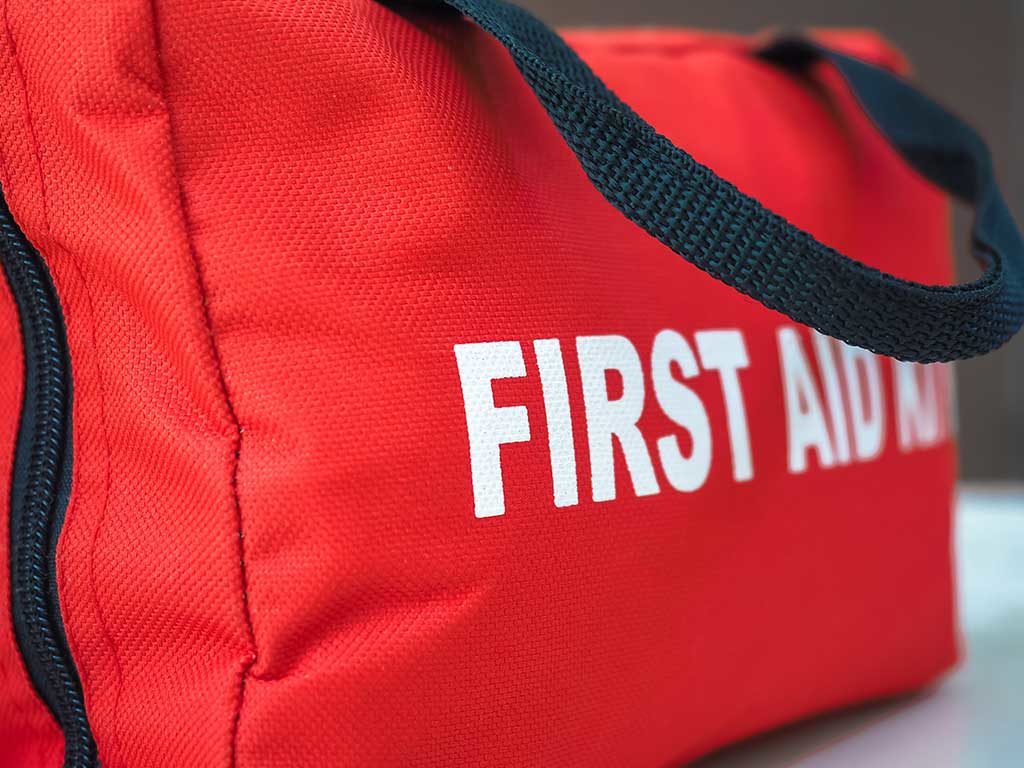 West End News - First Aid Kit red canvas