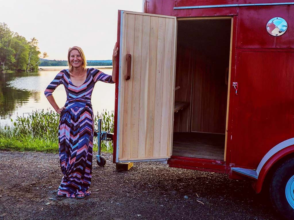 Hannah Hamalainen - founder and saunapreneur of Little Red Sauna