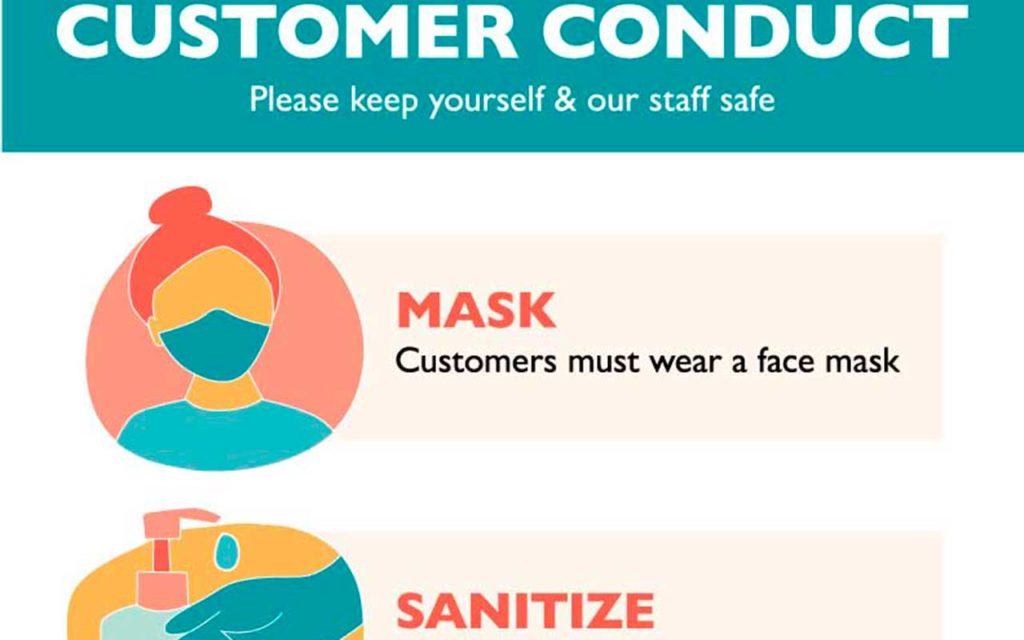 West End News - Customer Conduct, Face mask. Portland Buy Local image.
