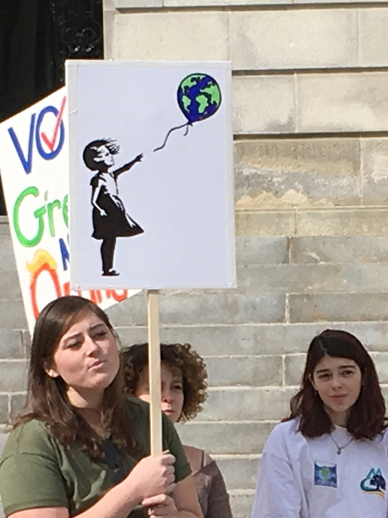 West End News - Vote early for climate - Youth rally at City Hall in March 2020