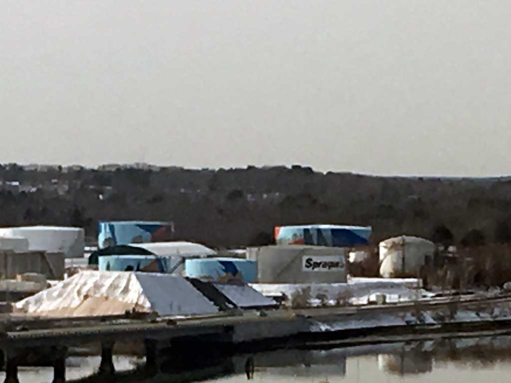 West End News - Tank farm in South Portland - Sprague oil tanks