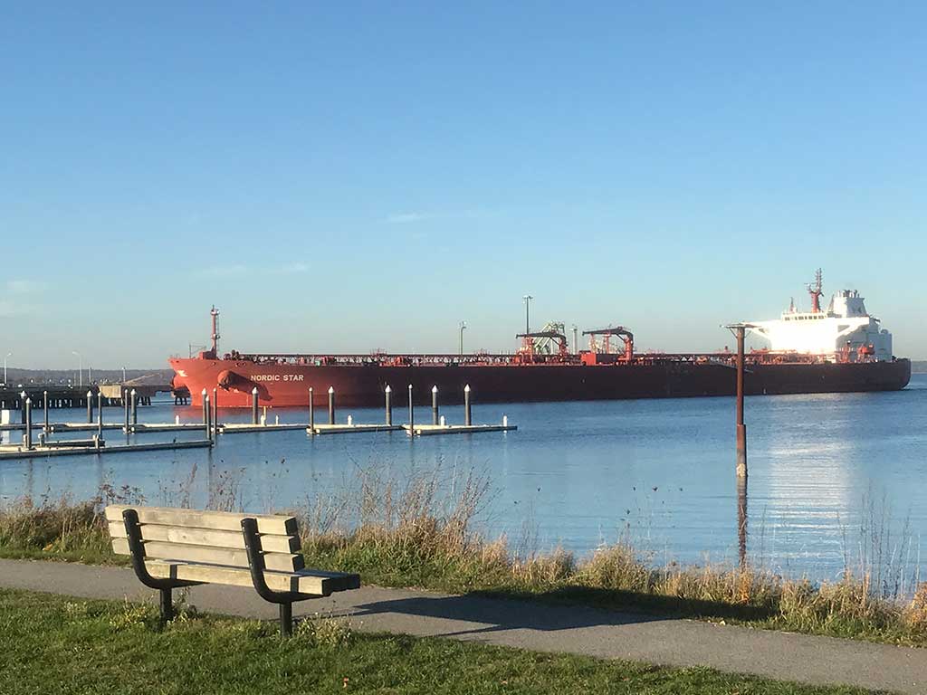 West End News - Oil tanker from Bug Light Park - By Espahbad Dodd for Toxic Fumes feature