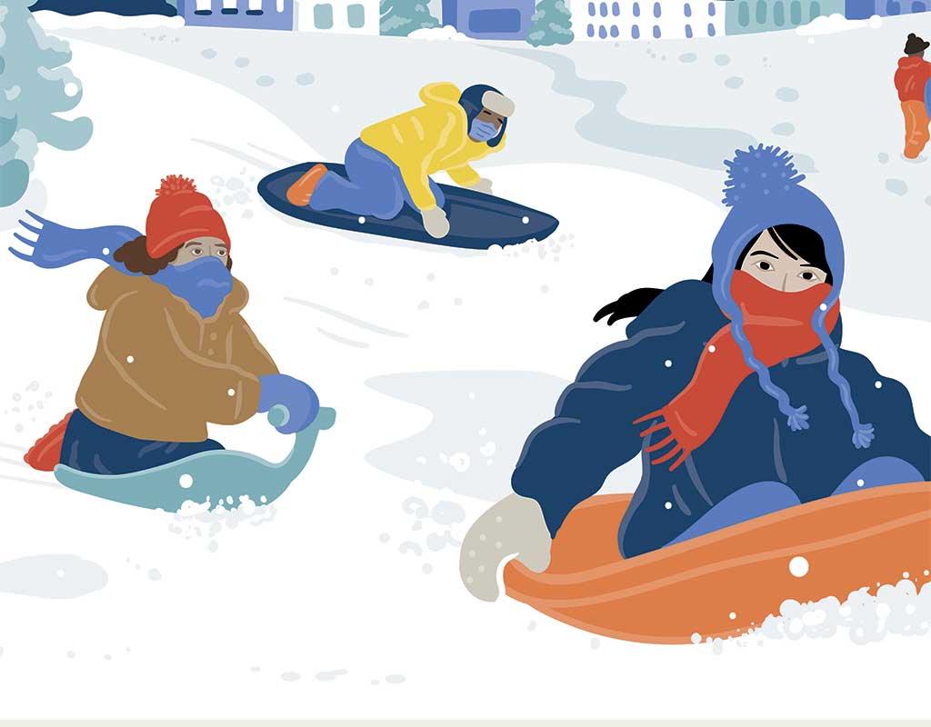 West End News - Stay the Course - Winter sledding