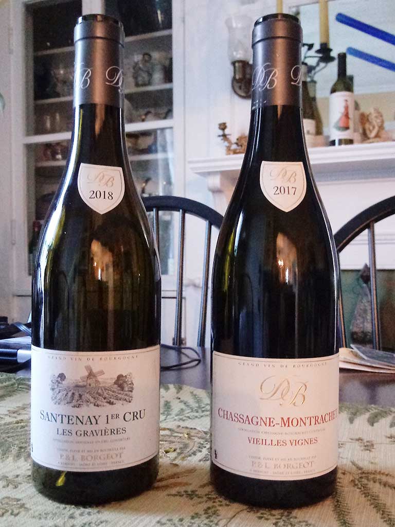 West End News - Burgundy bottles Santenay 1er Cru and Chassagne-Montrachel