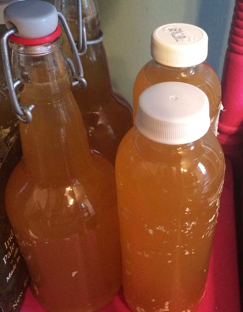 West End News - Healthiest Beverages - homemade Kombucha in bottles