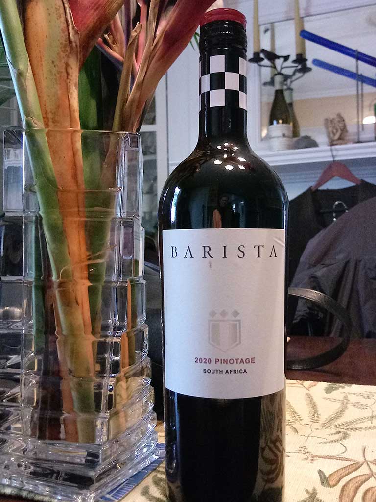West End News - Barista Pinotage, South Africa, photo of wine bottle by Layne Witherell