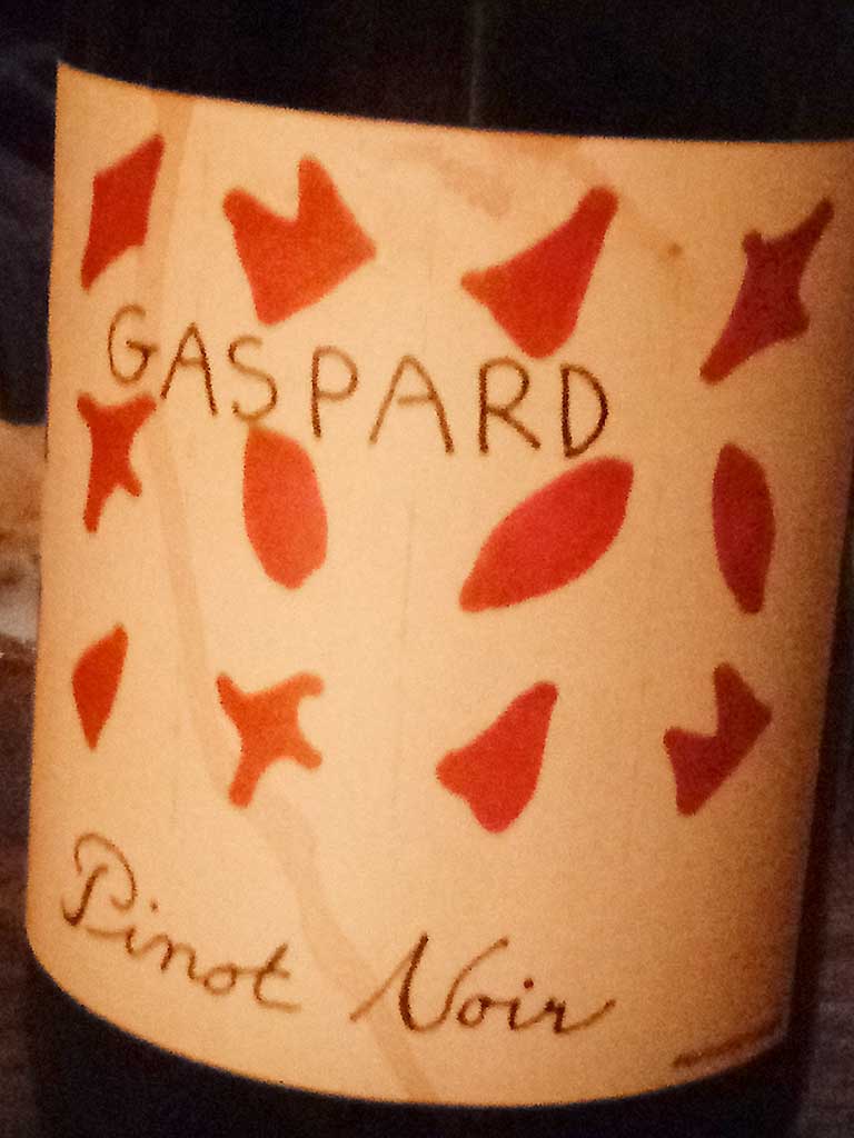 West End News - Gaspard Pinot Noir bottle label