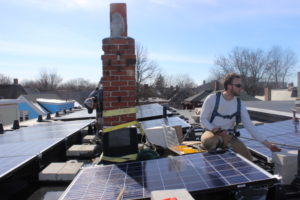 West End News - Solar installtion on Dow St roof - Courtesy of Matt Power