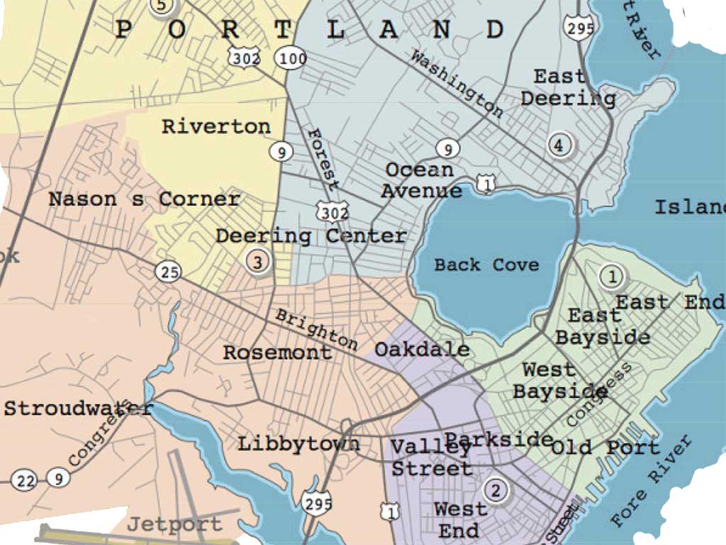 Portland District Map 5districts Webfeat 