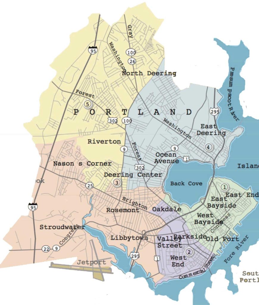 Portland (ME) Political District Map