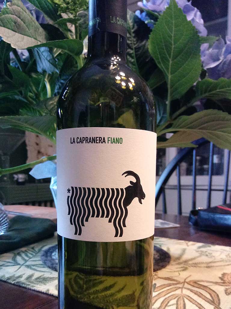 Layne's Wine Gig - La Capranera bottle/label
