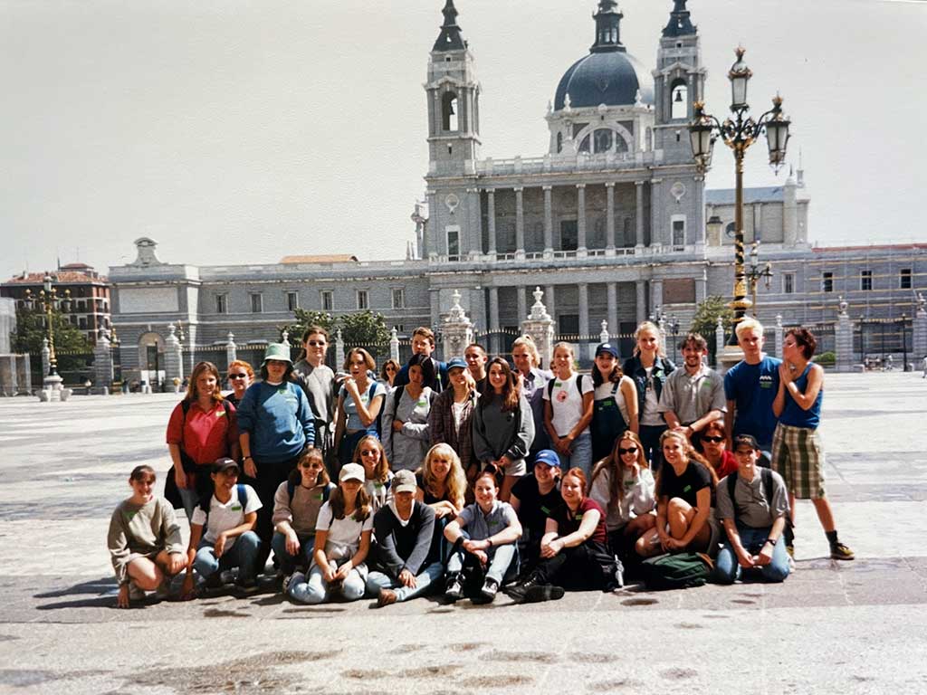 Group travel - Students at Catedral de la Almudena, Madrid