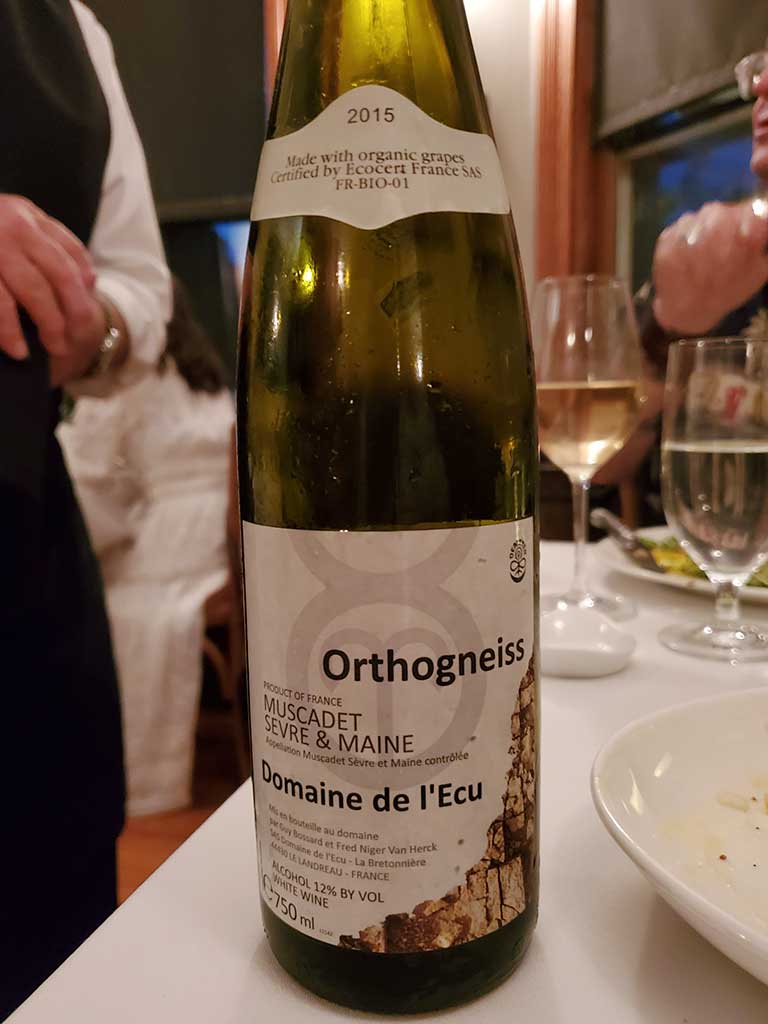 Orthogneiss by Domaine de l'Ecu - label and bottle