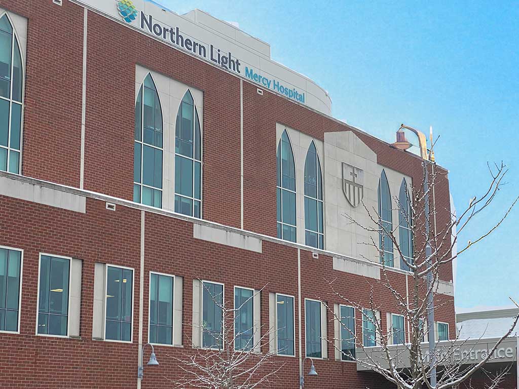 West End News - Northern Light Mercy Hospital Main Entrance Ext.